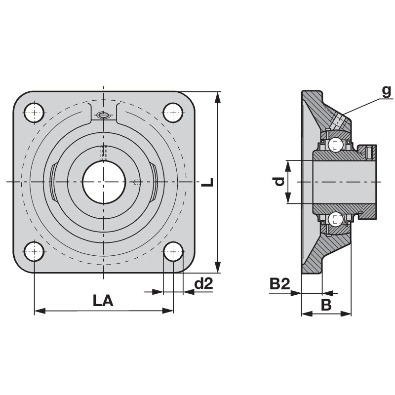 Cuscinetto flangiato