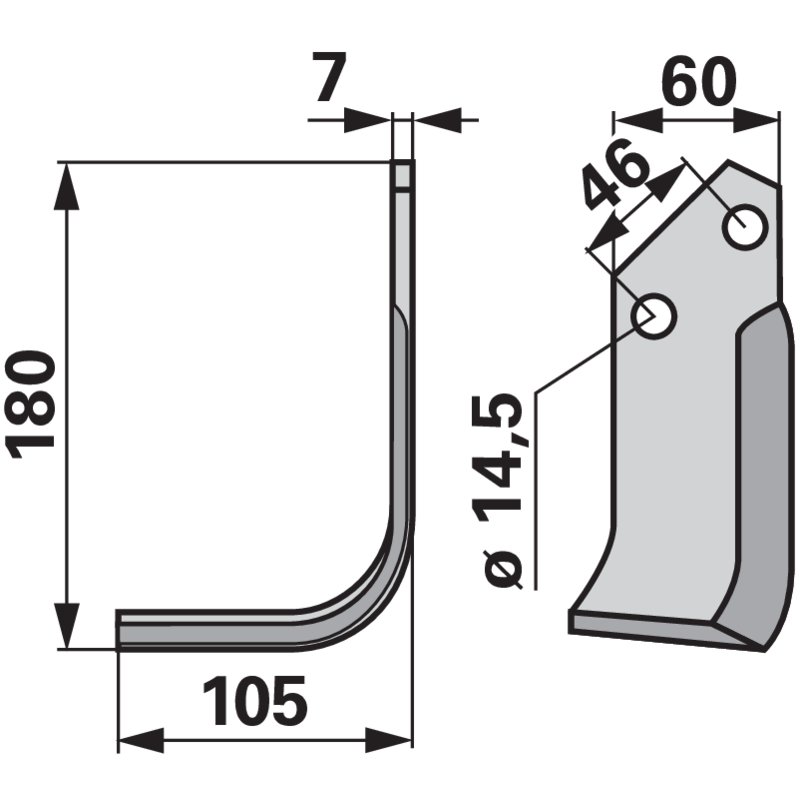 Winkelmesser links