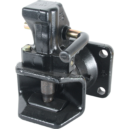 Gancio traino con flangia automatico 140x80mm perno 38mm