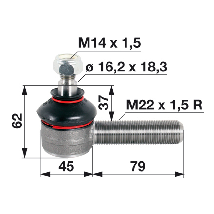 Spurstange anstelle von Deutz Fahr 2382758 anstelle von Deutz Fahr 2382758