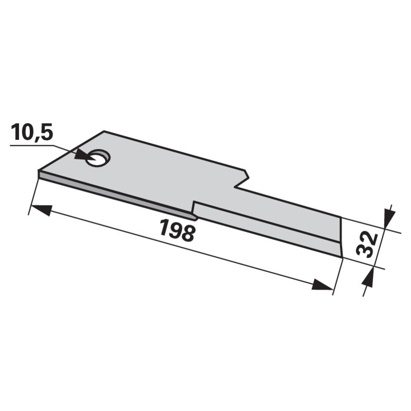 Coltello liscio e temperato
