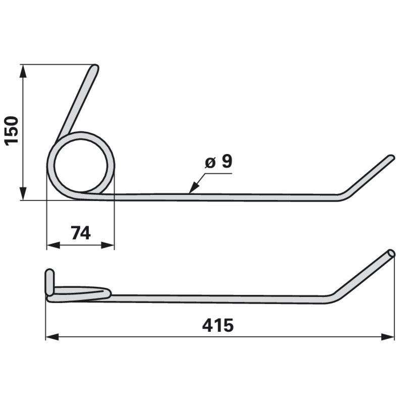 Dente per erpice a dischi - compatibile con MASCHIO GASPARDO, numero di riferimento: 18903640 (prodotto non originale)