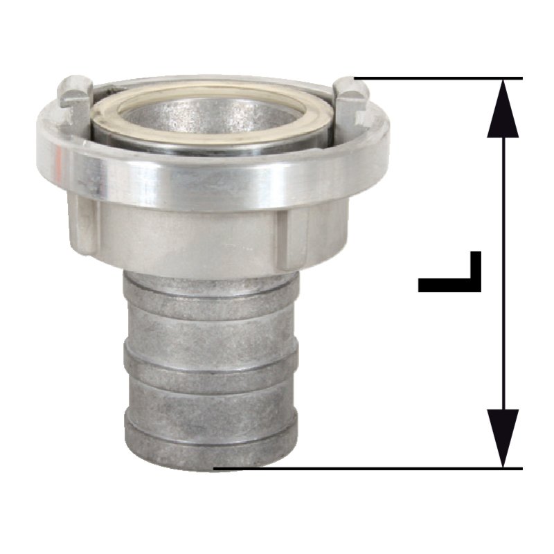 Saug-/Druckkupplung gegossen, Storz B, mit Schlauchtülle für Schlauch 65 mm