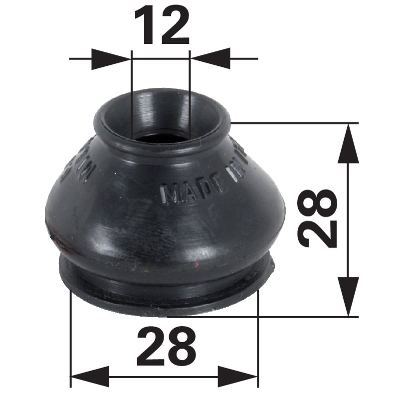 Staubschutz mit Sicherungsring 12/28