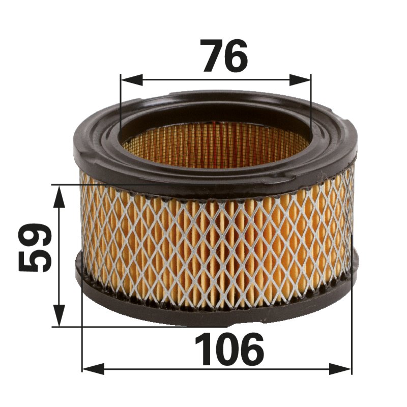 Luftfilter rund, AD 106 mm anstelle von Kohler 231847S, Tecumseh 31925