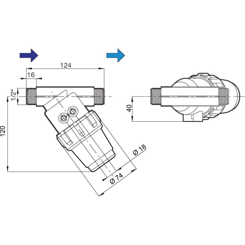 Leitungsfilter komplett