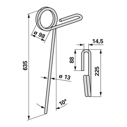 Saatstriegelzinke Köckerling 501132