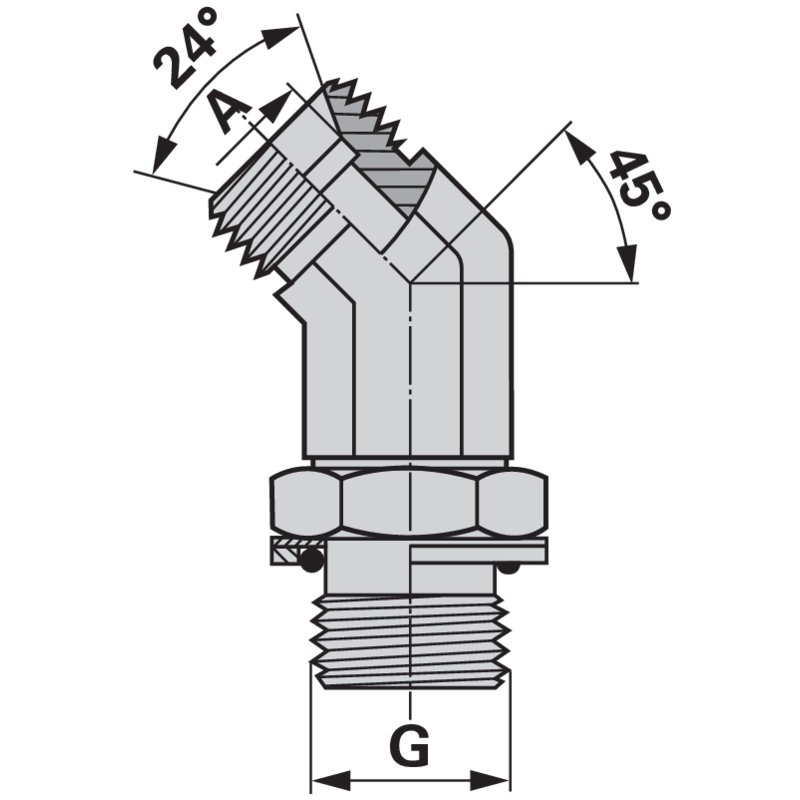 Winkel Einschraubverschraubung
