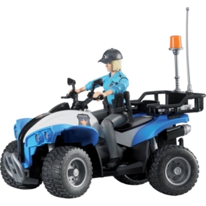 Quad Polizei mit Polizistin und Ausstattung Spielzeug 63010 - Bruder