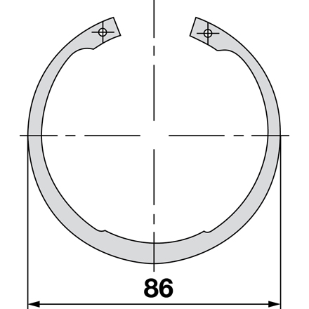 Anello seger  86 mm