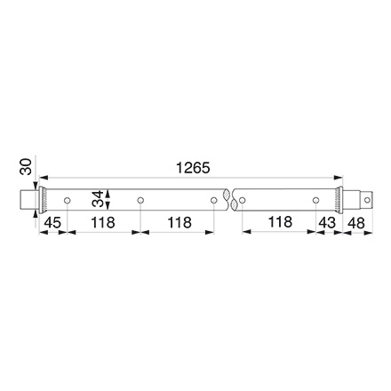 Supporto denti L=1345 mm SIP 151239207