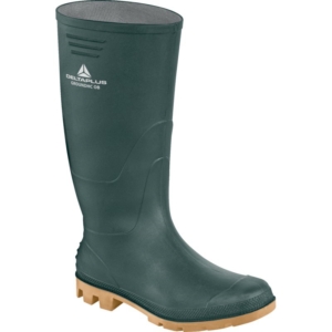 Stivali di gomma in PVC con tacchetti, verdi, taglia 43 - Deltaplus