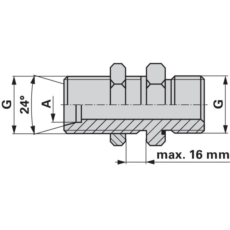 Gerade Schottverschraubung