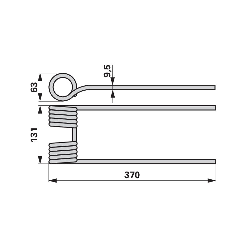 Dente per voltafieno rotativo arancione sangue al posto di Claas 956815.1