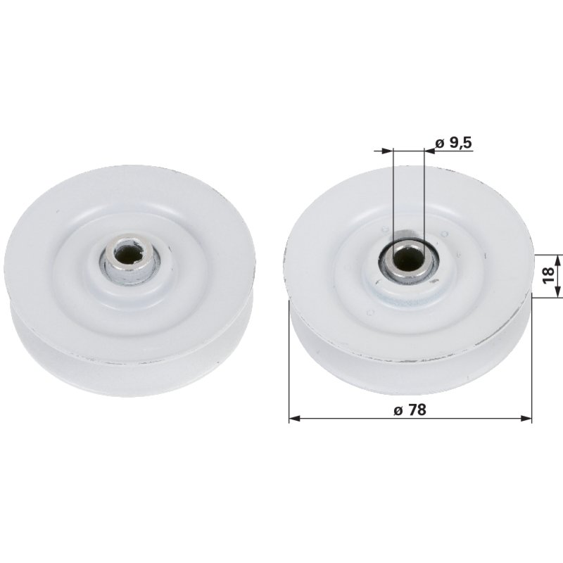 Umlenkrolle für Keilriemen 9,5 mm universal