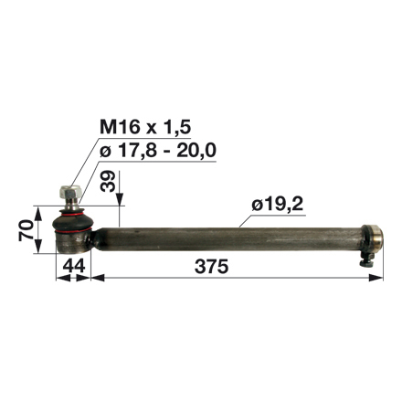 Spurstangenrohr anstelle von MF 886801M91 anstelle von MF 886801M91